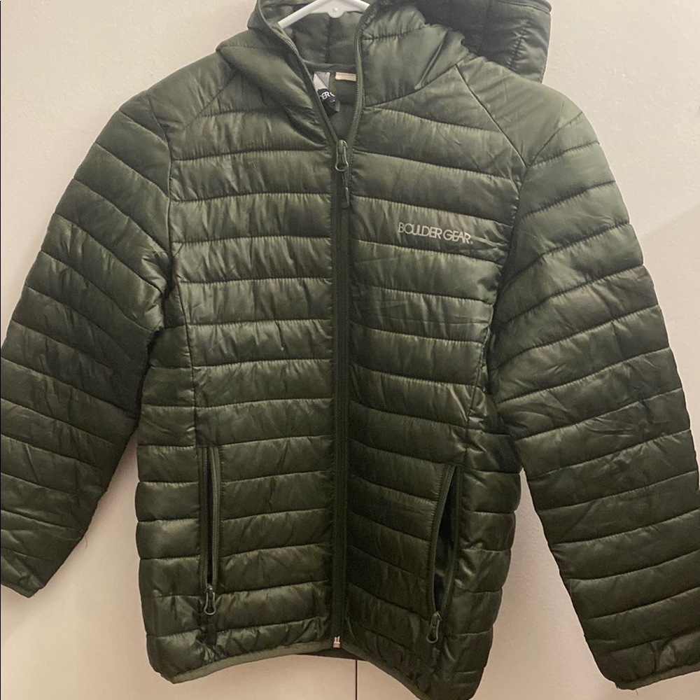 Kids Green Puffer Jacket